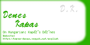 denes kapas business card